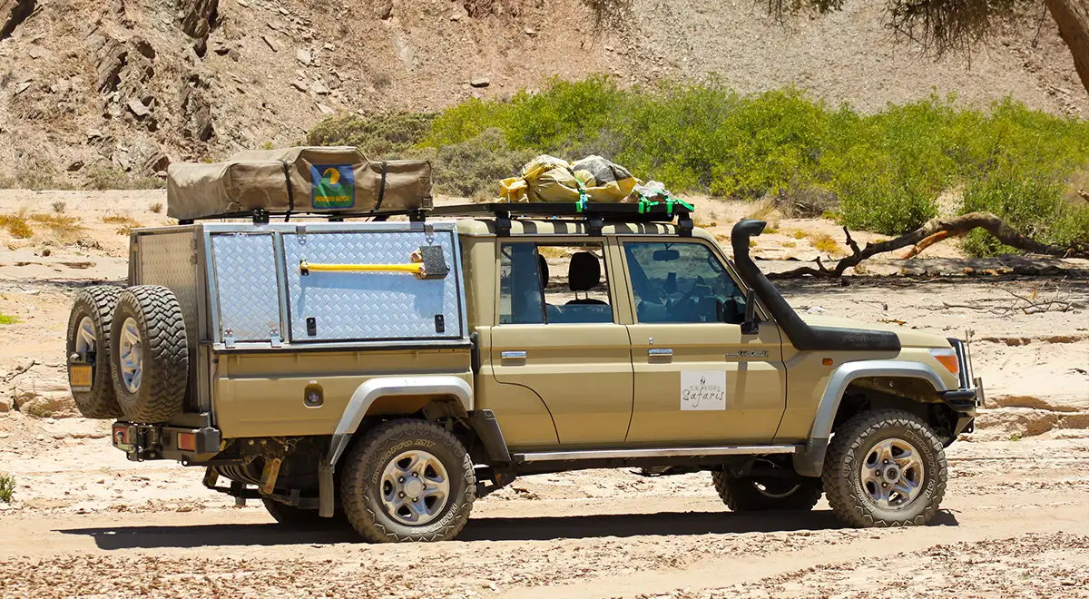4×4 Car on a Gravel Road in Nambia 4x4 Car on a Gravel Road in Nambia